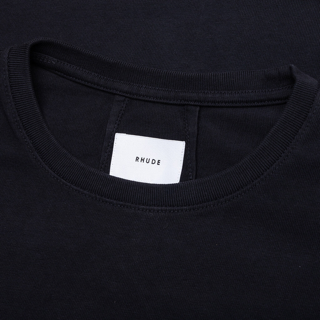 Rhude Cross Logo L S Tee Vintage Black