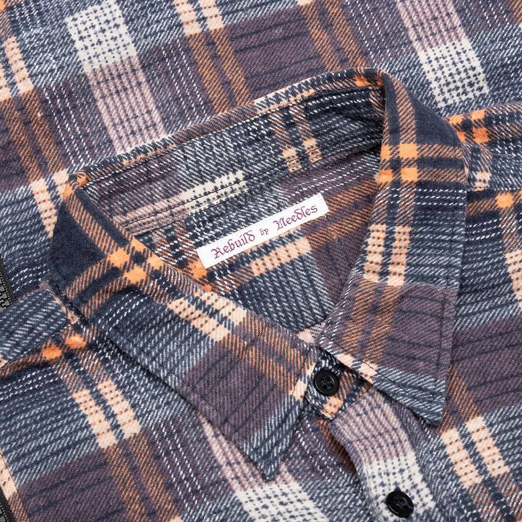 Flannel Shirt 7 Cuts Zipped Wide Shirt Assorted