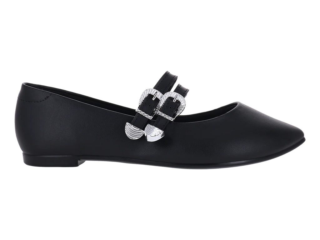 Zapatos Flats Ballerinas Moleca Negro para Mujer