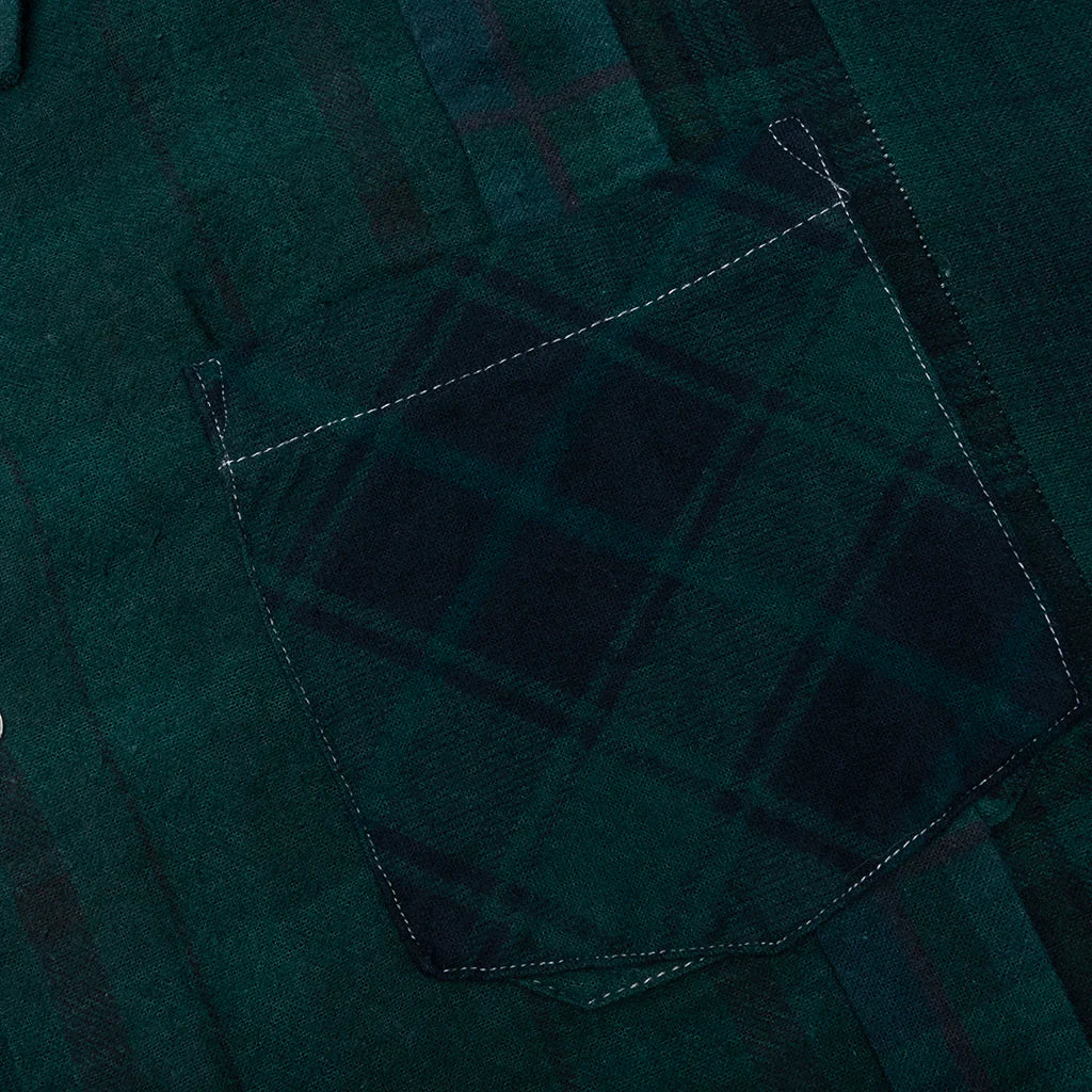 Over Dye 7 Cuts Shirt Green