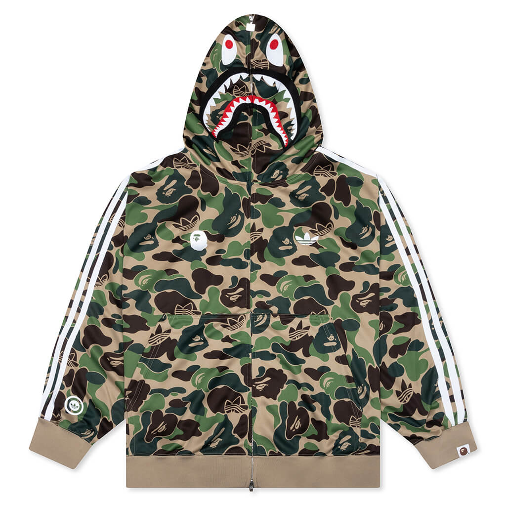 Adidas x BAPE Shark Track Hoodie Crew Green