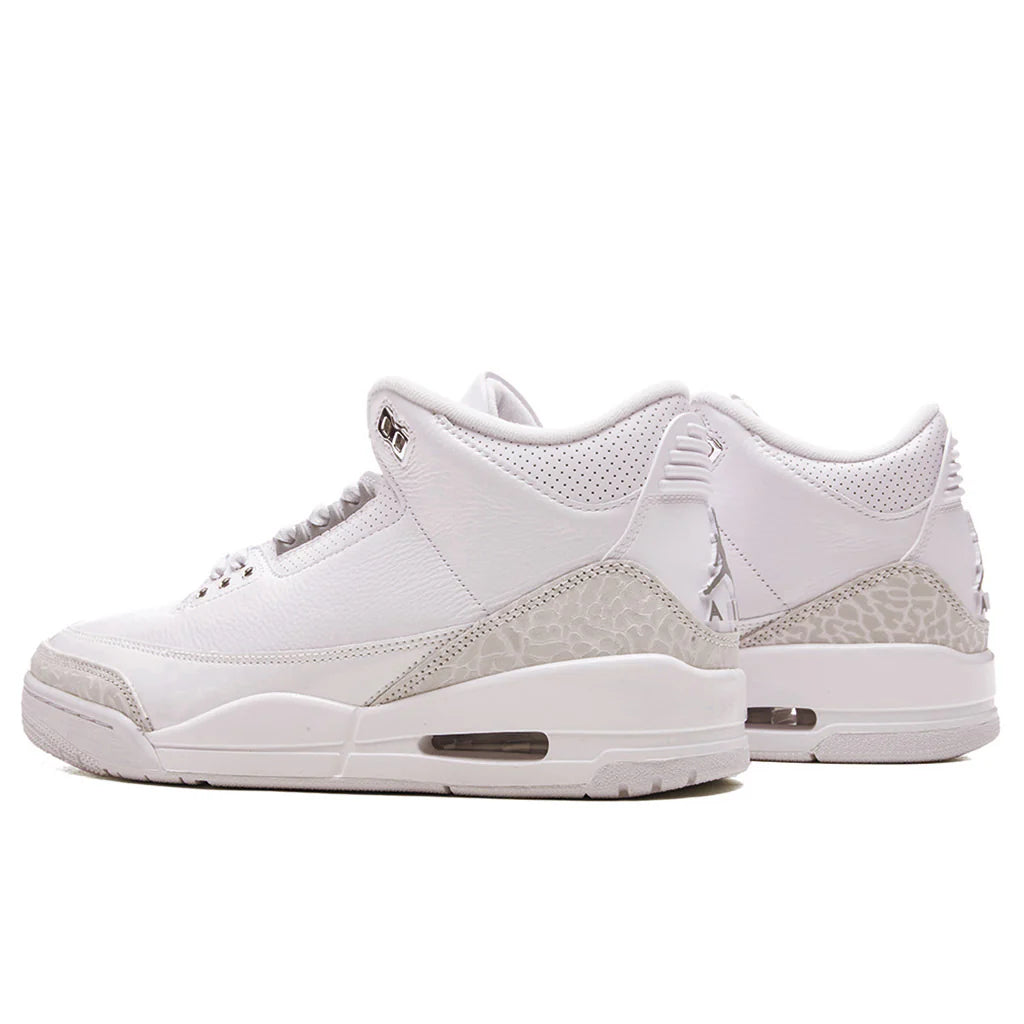 Air Jordan 3 Retro Pure Money White Metallic Silver