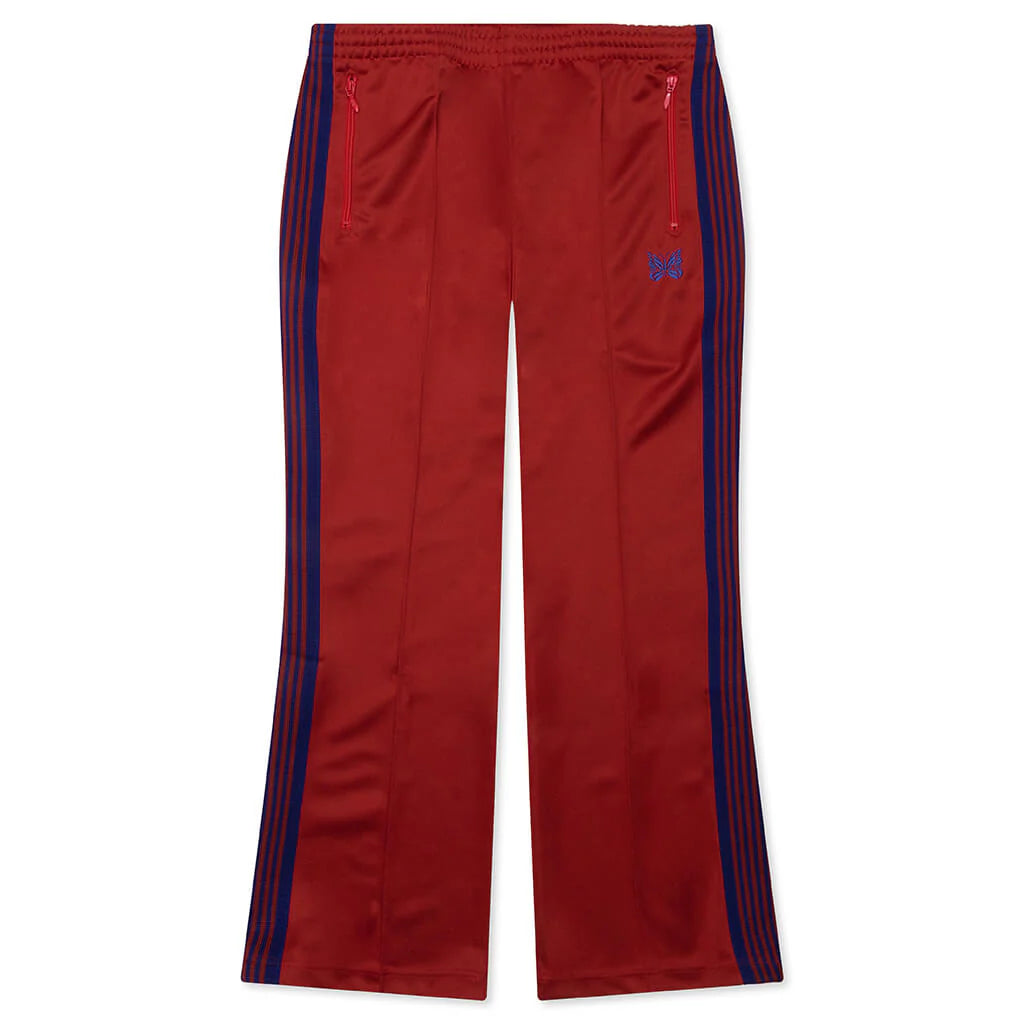 Poly Smooth Boot Cut Track Pant Red