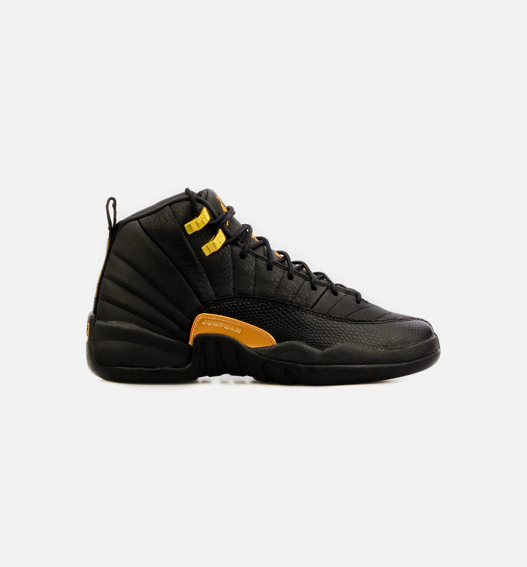 Air Jordan 12 Retro Black Taxi Grade School Lifestyle Shoe Black Free Shipping