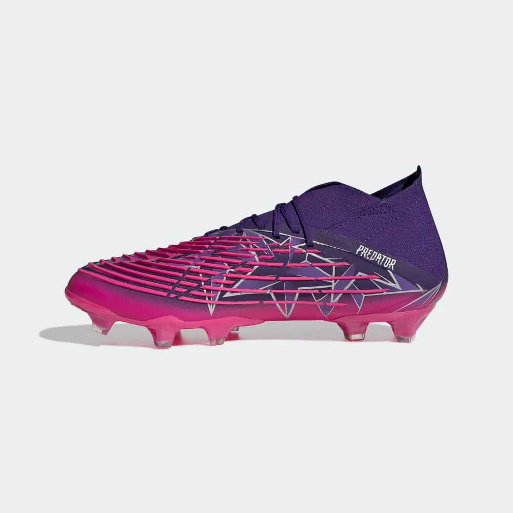 adidas Predator Edge1 FG Firm Ground Boots College Purple Silver Metallic Shock Pink