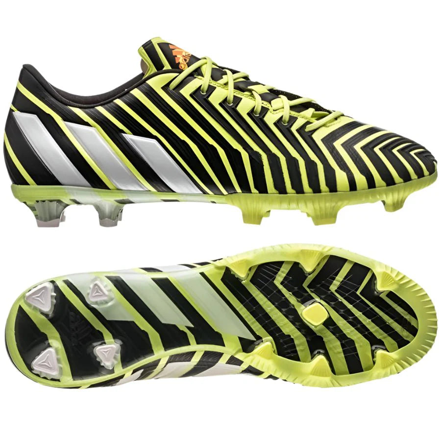 adidas Predator Instinct FG Firm Ground Soccer Cleats Flash Yellow White Dark Grey