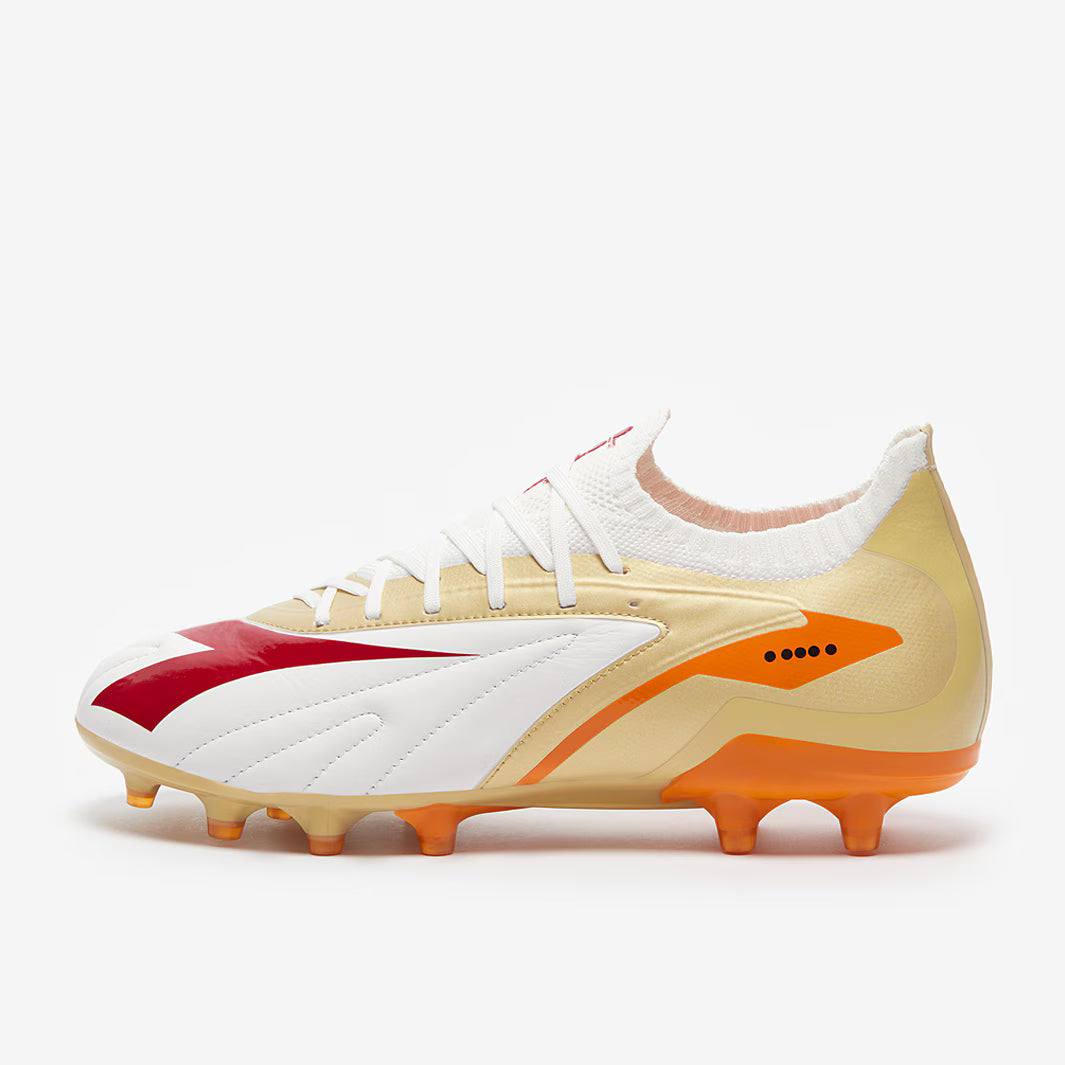 Diadora Maximus Elite Pro SLX FG Firm Ground Soccer Cleats White Chili Pepper Russet Orange