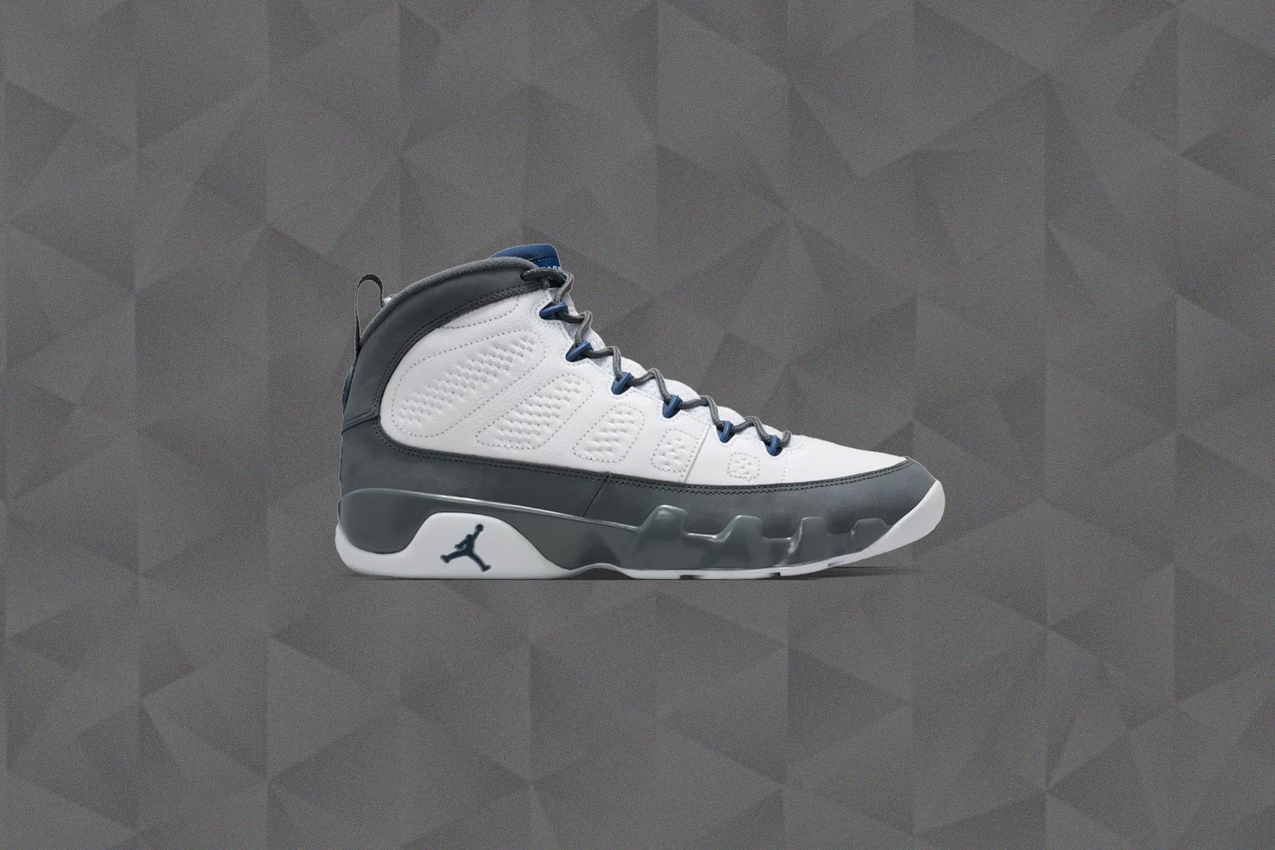 Air Jordan 9 Retro Flint Grey White French Blue Flint Grey