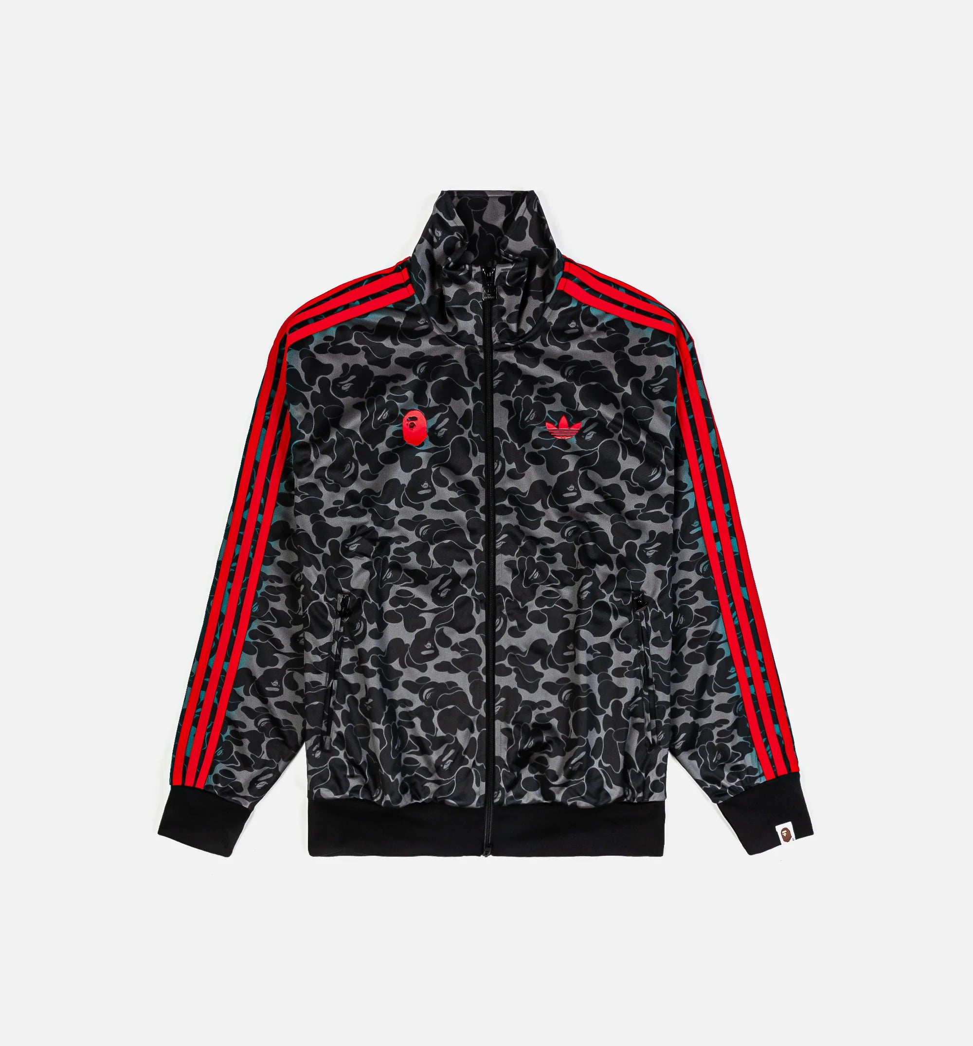 Bape x Adidas All Over Print Mens Track Top Black
