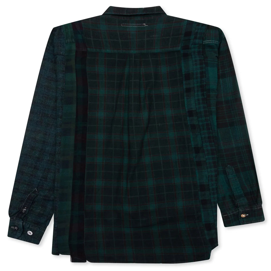 Over Dye 7 Cuts Shirt Green