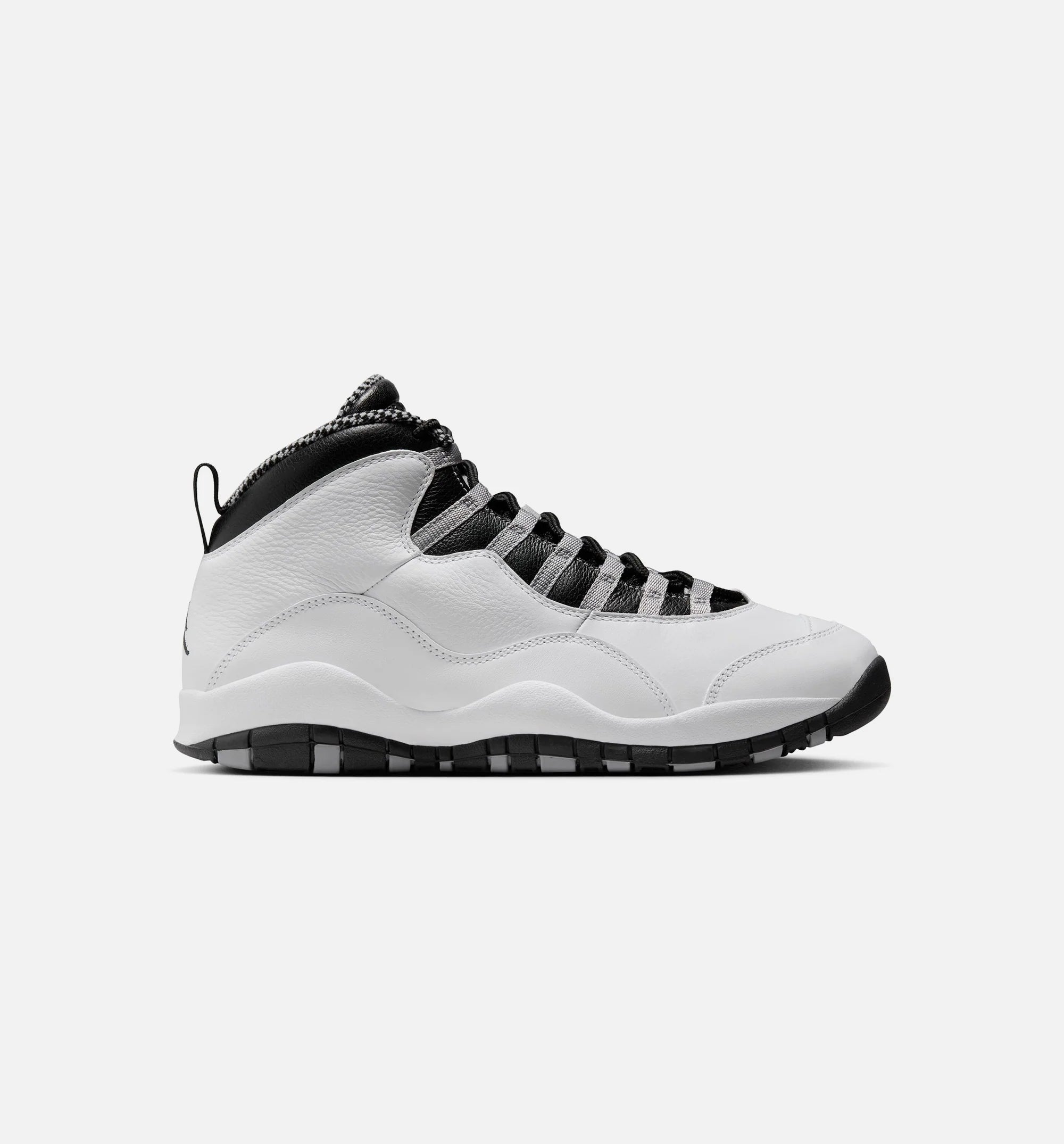 Air Jordan 10 Retro Light Steel Grey Mens Lifestyle Shoe White Black Light Steel Grey