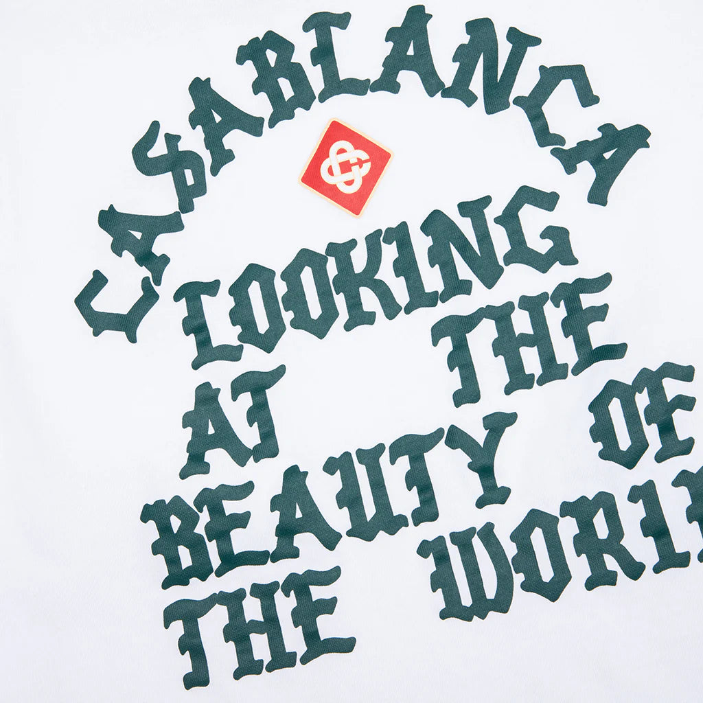 Beauty of the World Printed T Shirt White