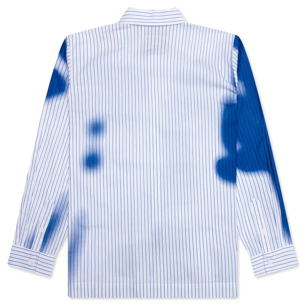 Stripe Blurry Face Shirt White