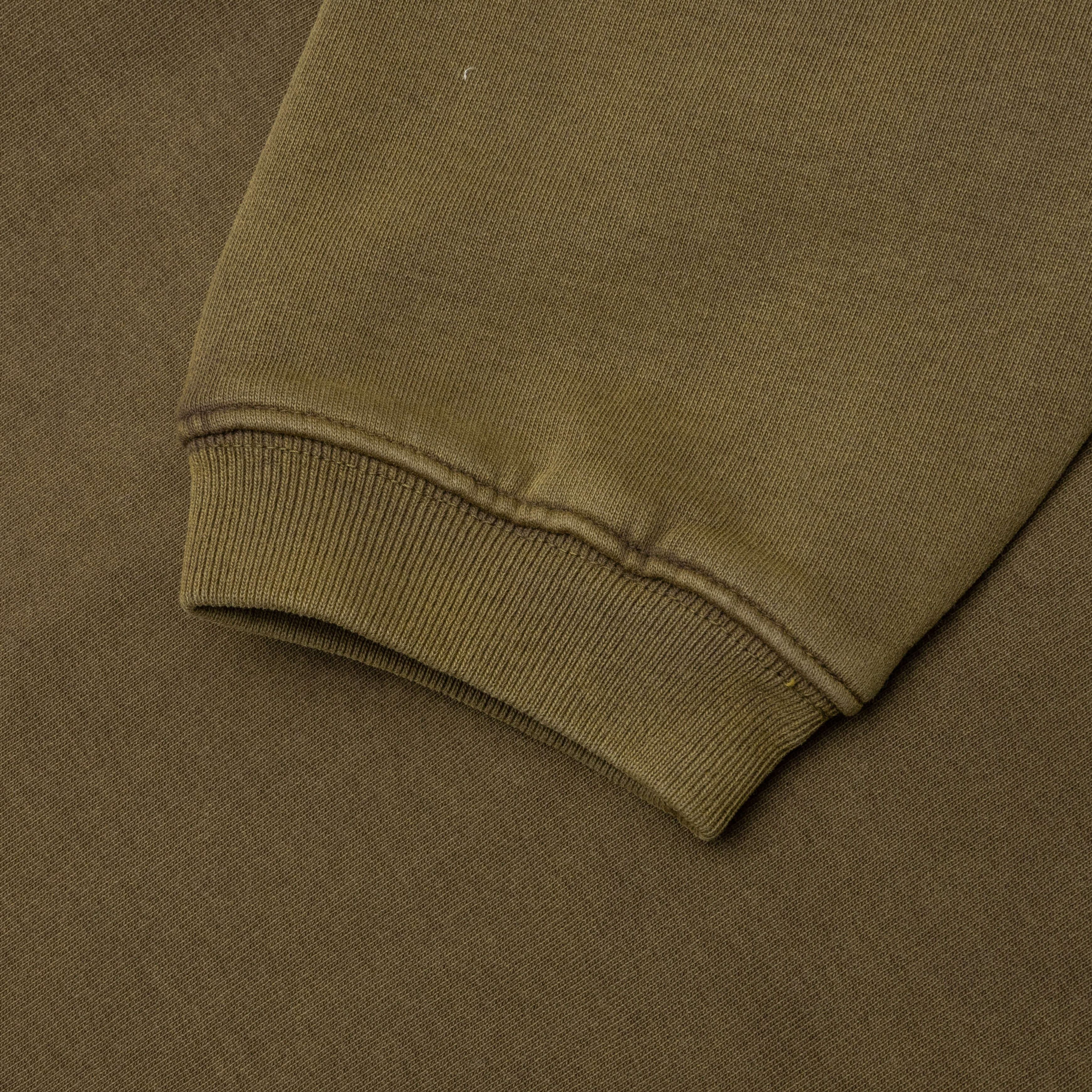 Faded Graphic Zip Hoodie Olive