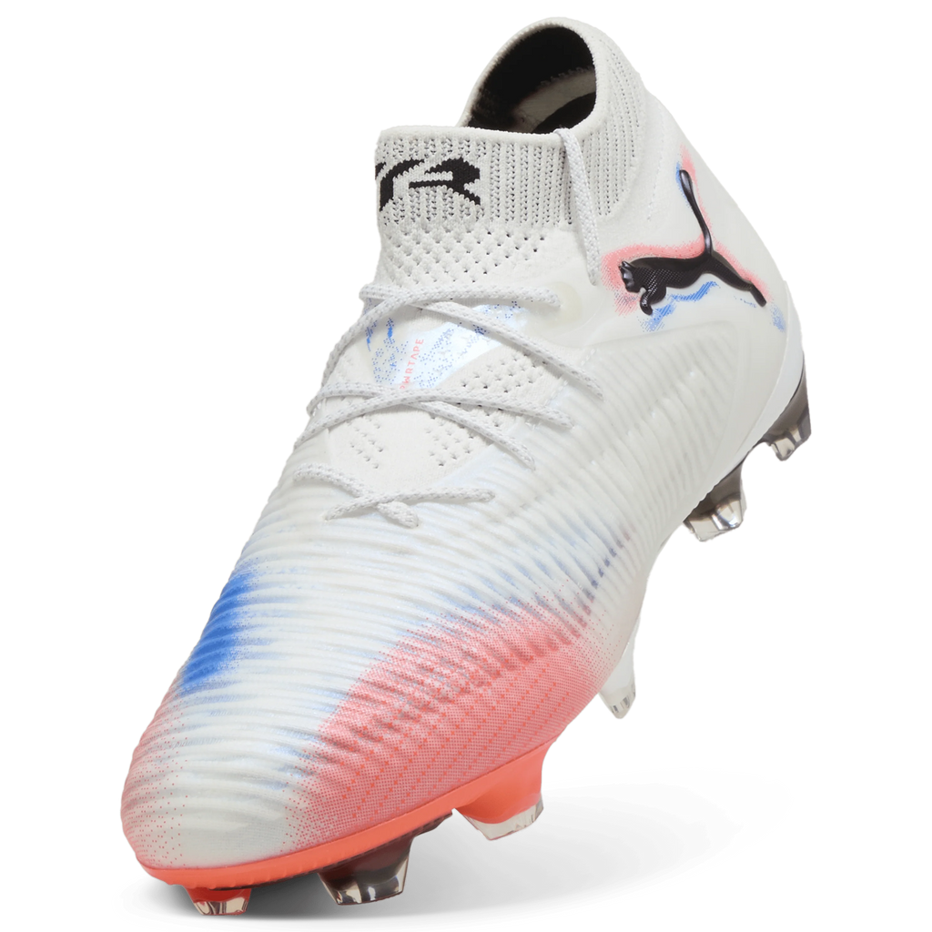 PUMA Future 8 Ultimate Womens Firm Ground Soccer Cleats White Black
