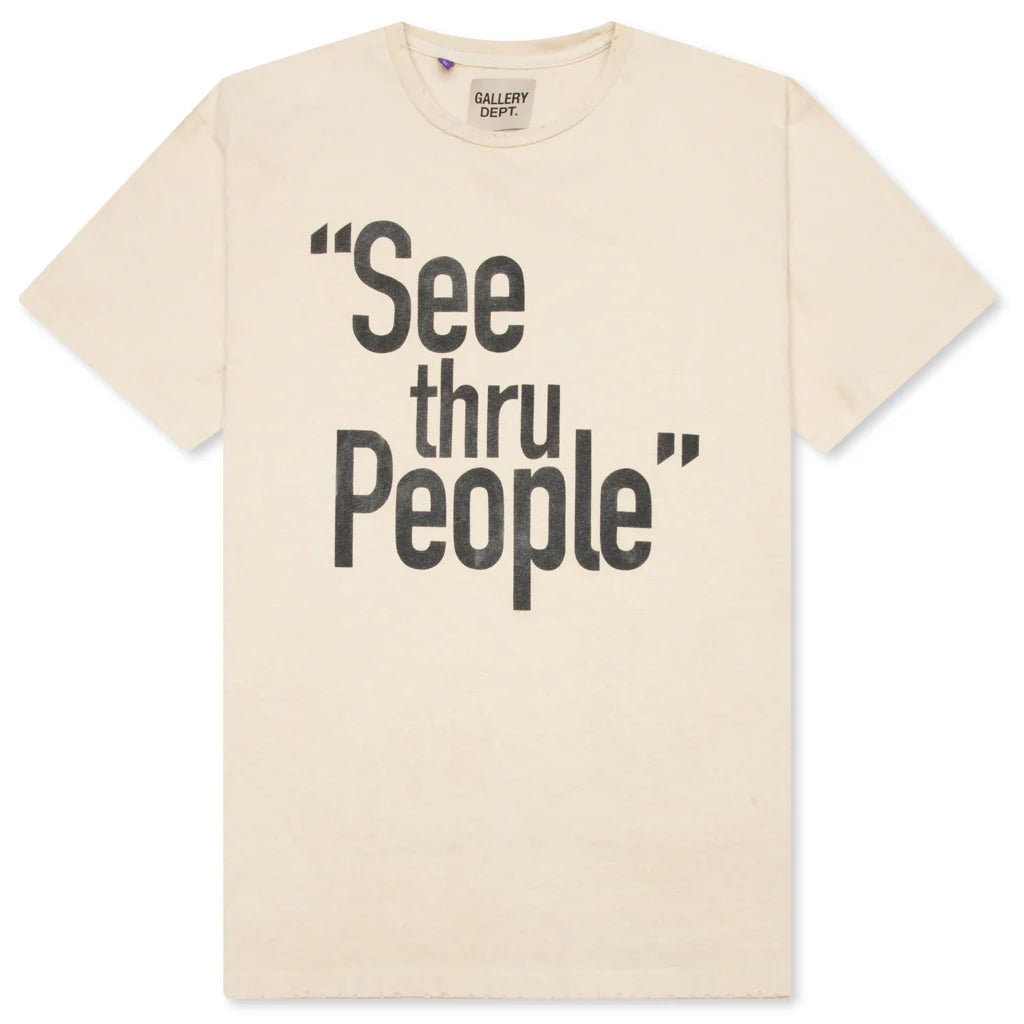 See Thru People Tee Antique White