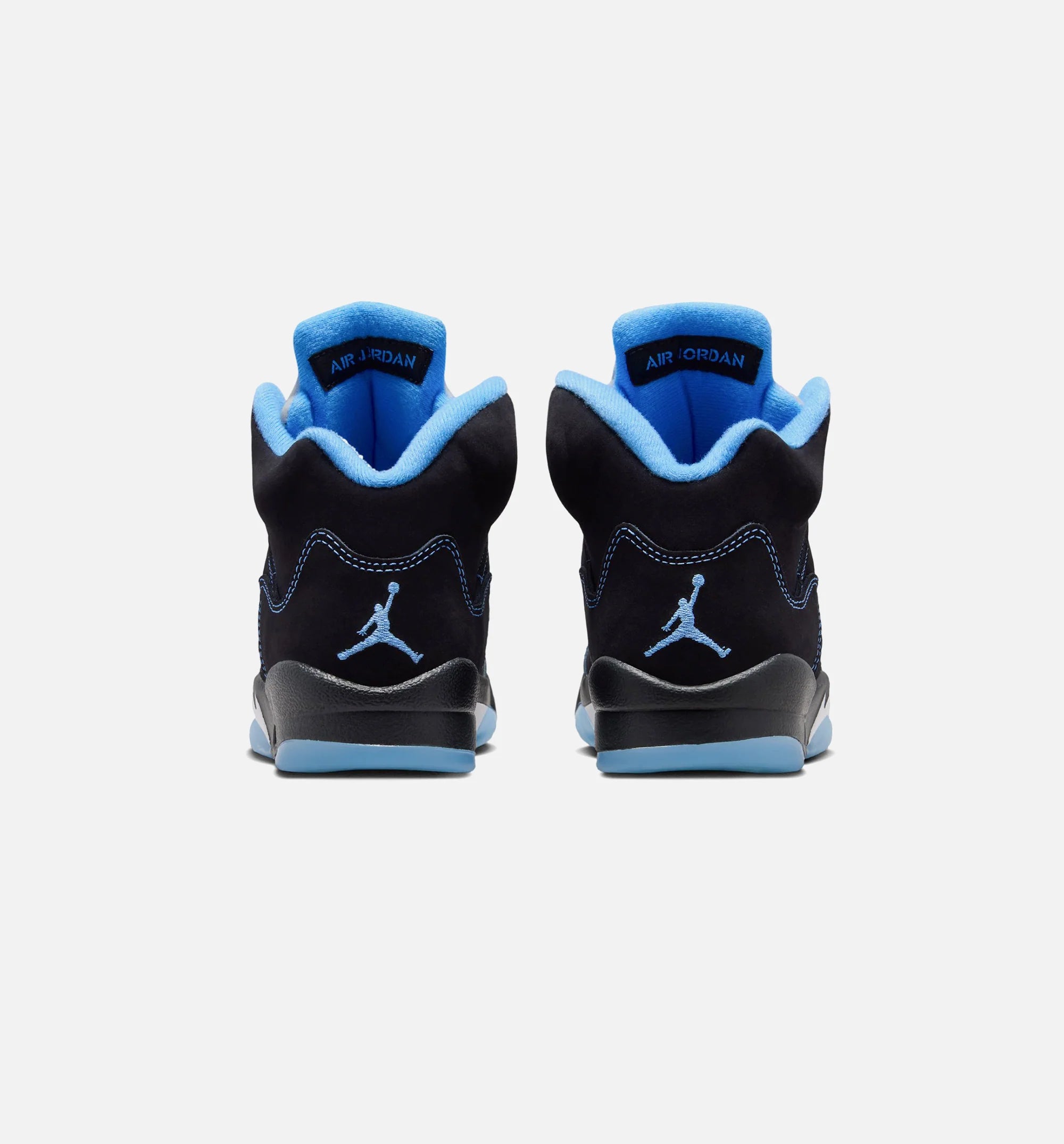 Air Jordan 5 Retro Black Carolina Grade School Lifestyle Shoe Black University Blue White Free Shipping