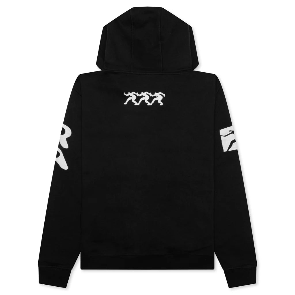 Zipped Pigeon Zip Hooded Sweatshirt Black