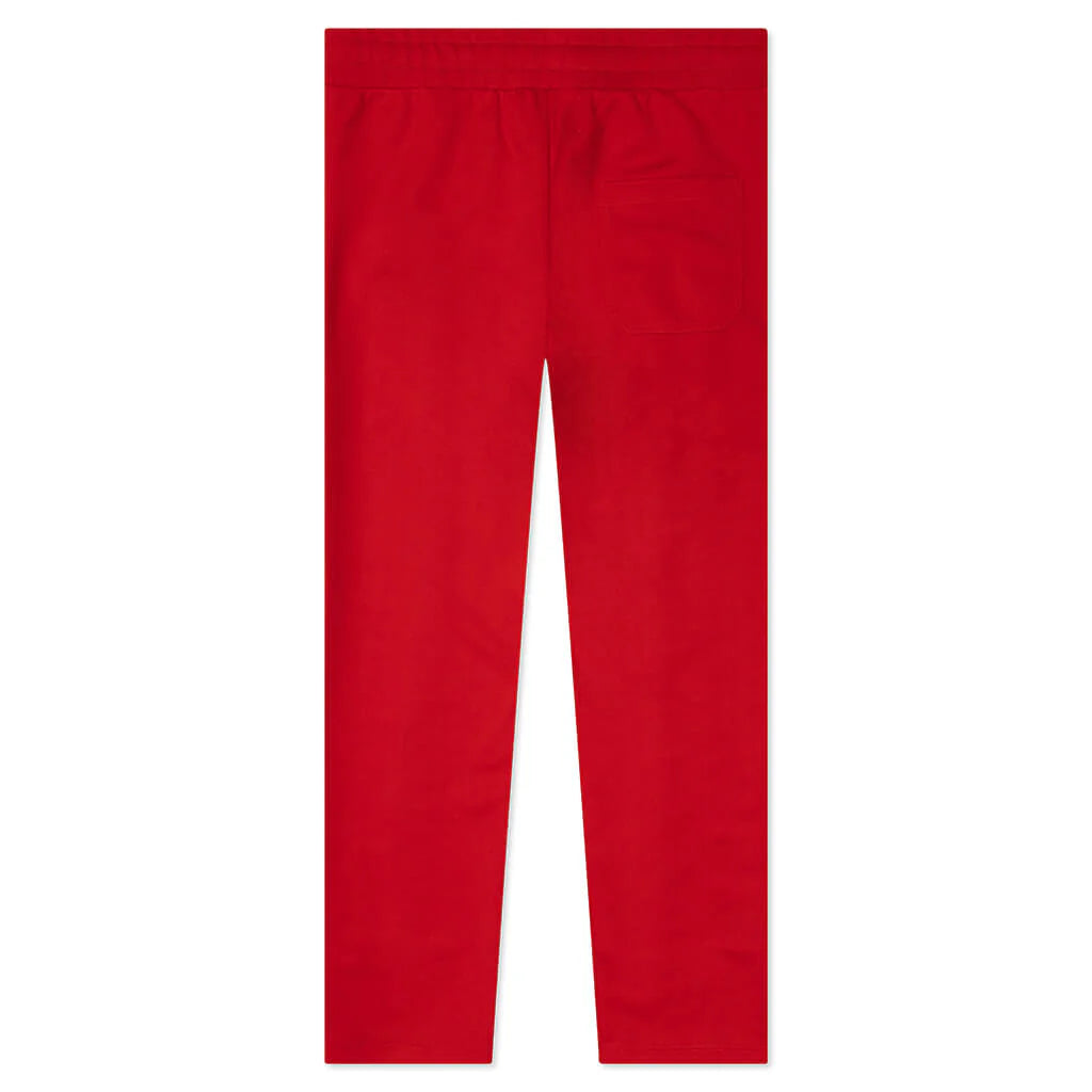 Womens Star Wide Leg Jogging Pant Tango Red White