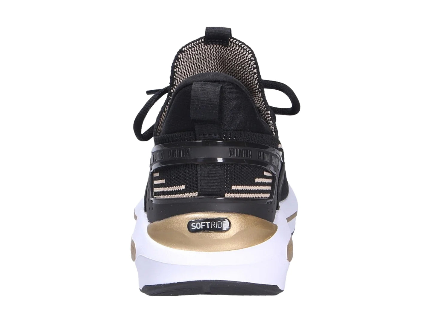 Tenis PUMA Softride Enzo 5 Hype Negro y Dorado para Mujer