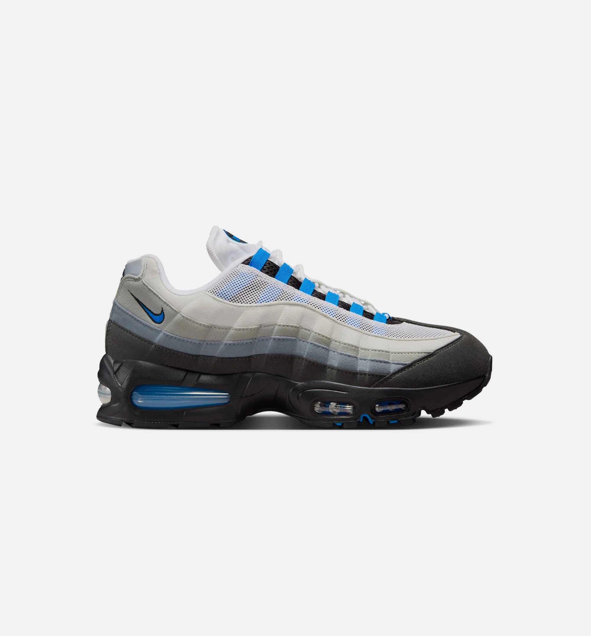 Air Max 95 Cool Grey and Blue Spark Mens Lifestyle Shoe White Blue Spark Black Neutral Grey Medium Grey