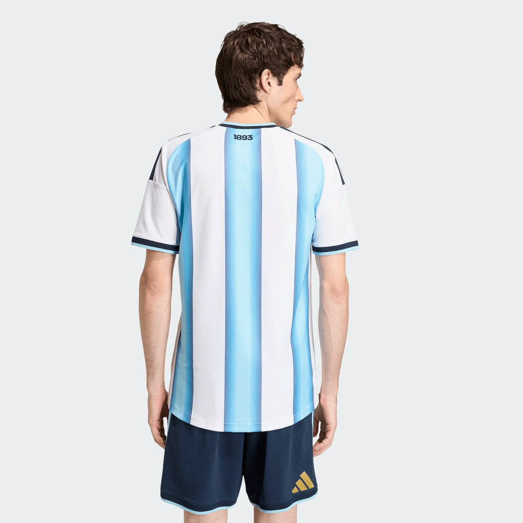 adidas Argentina Home Authentic Mens Soccer Jersey 26 White Blue