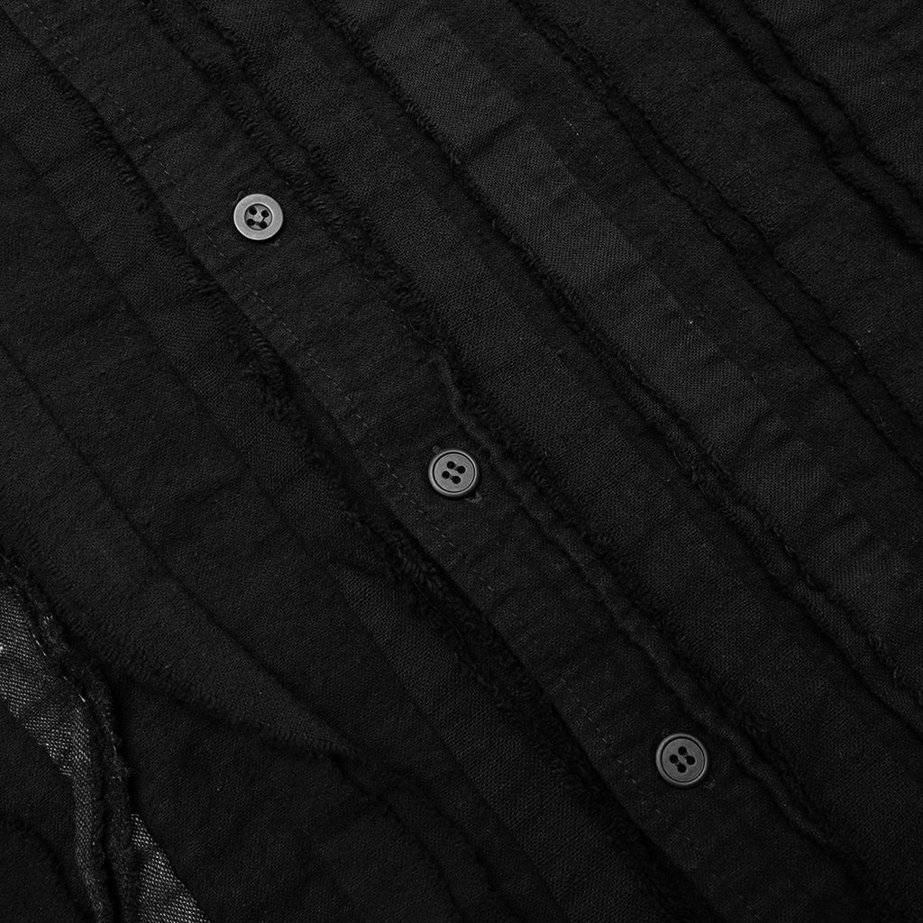 Over Dyed Ribbon Shirt Black