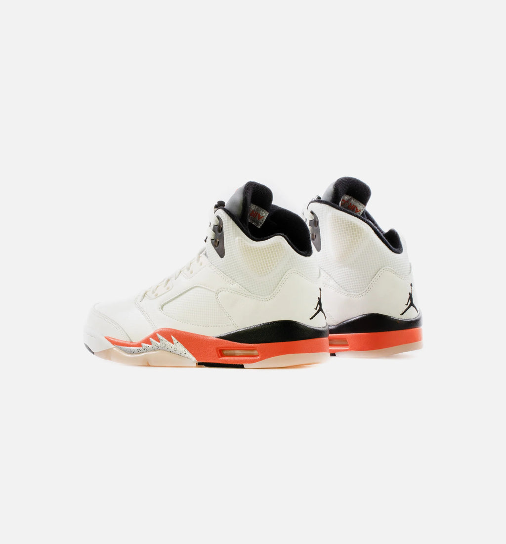 Air Jordan 5 Retro Orange Blaze Mens Lifestyle Shoe Sail Orange Blaze Metallic Silver Black Limit One Per Customer