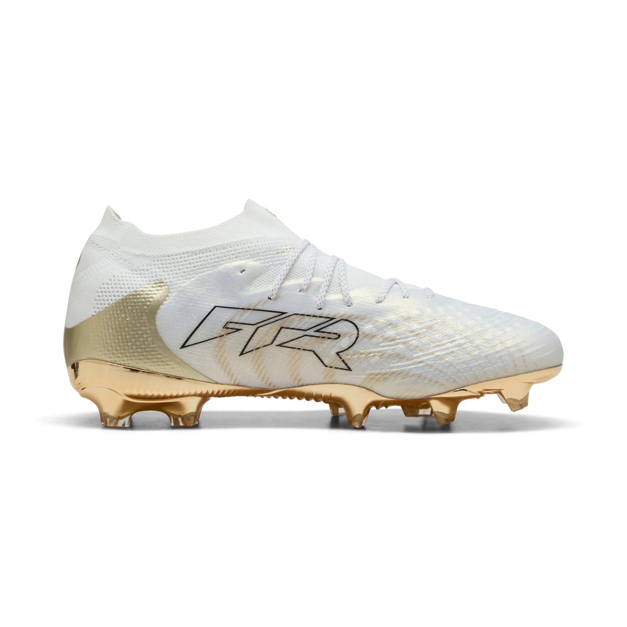 PUMA Future 9 Ultimate FG Firm Ground Mens Soccer Cleats White Gold Black