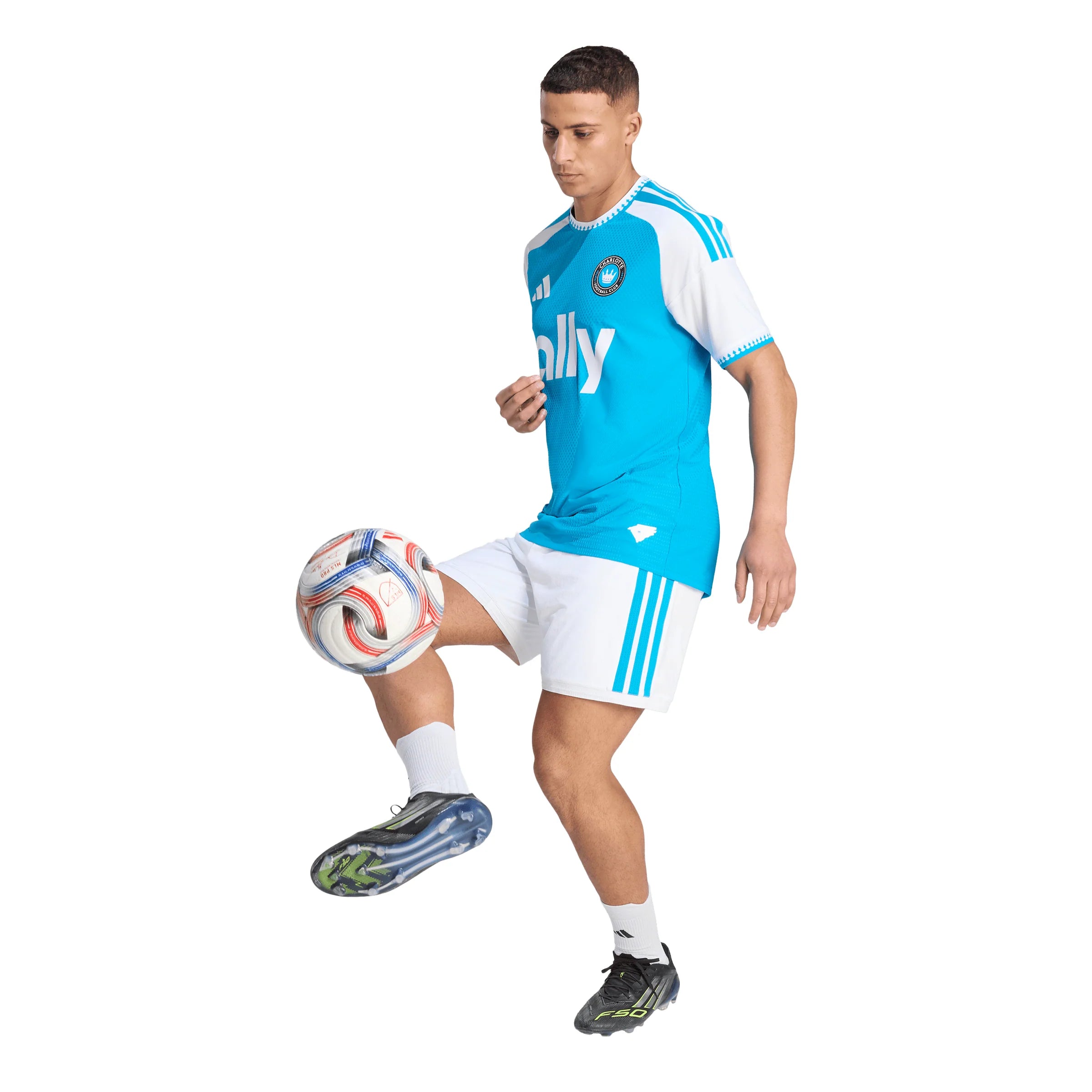 adidas Charlotte Home Authentic Mens Soccer Jersey 26 Blue