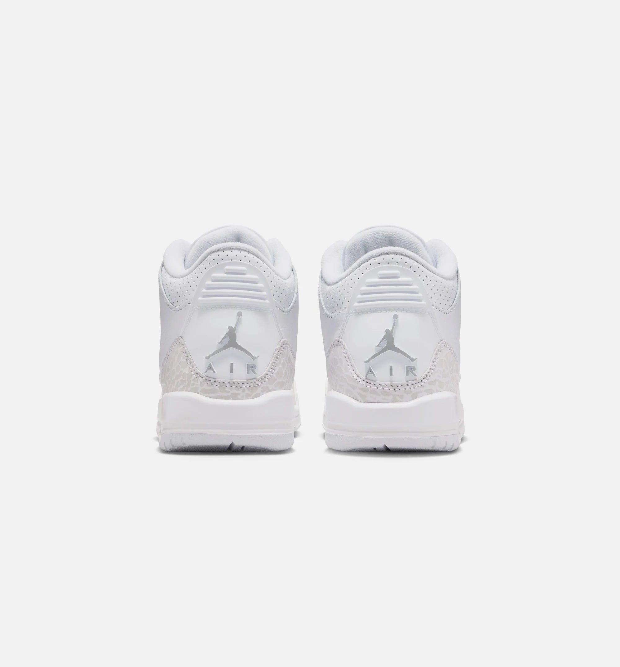 Air Jordan 3 Retro White And Silver Grade School Lifestyle Shoe White Metallic Silver Free Shipping