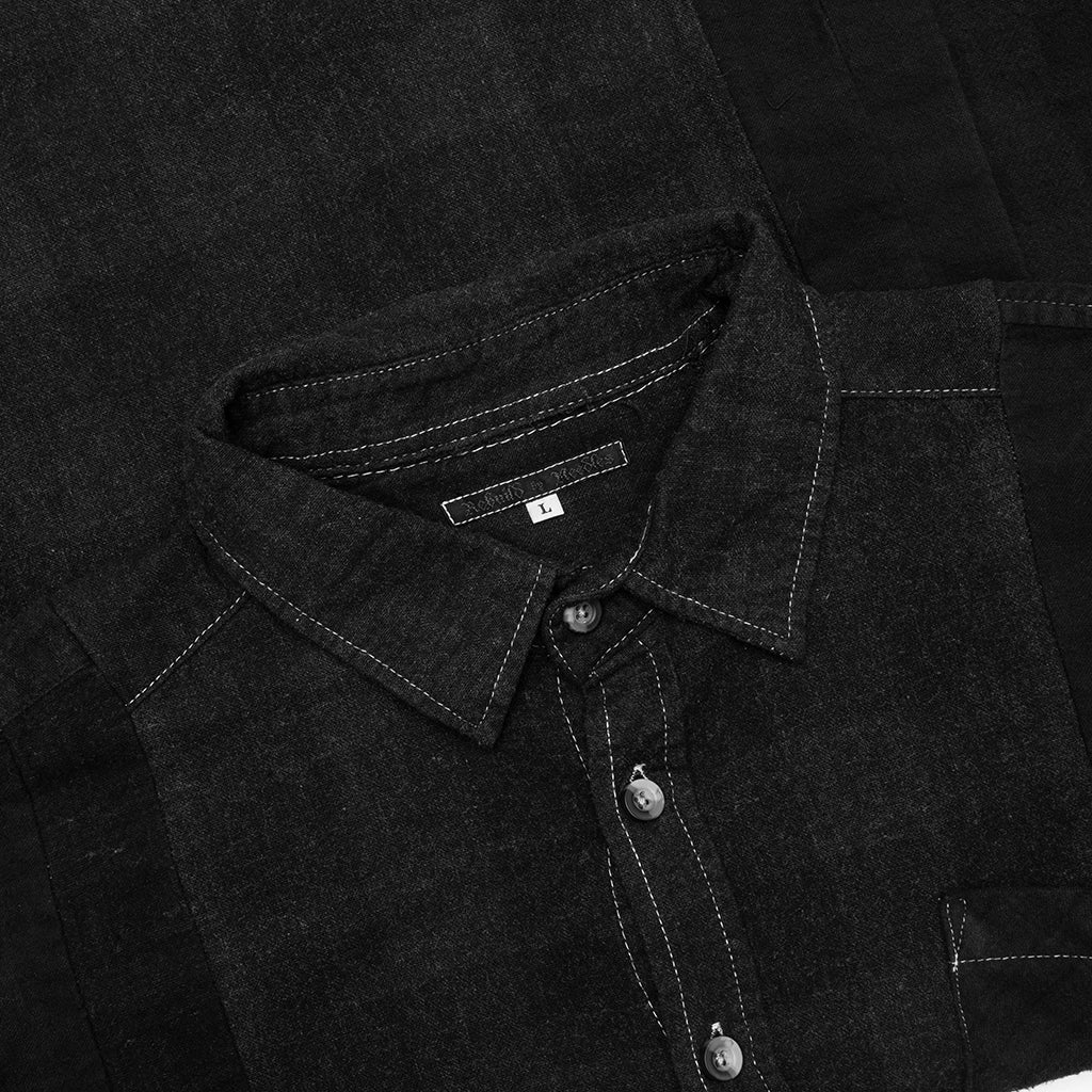 Over Dye 7 Cuts Shirt Black