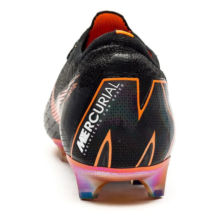 Nike Mercurial Vapor 12 Elite FG Firm Ground Mens Soccer Cleats Black Total Orange