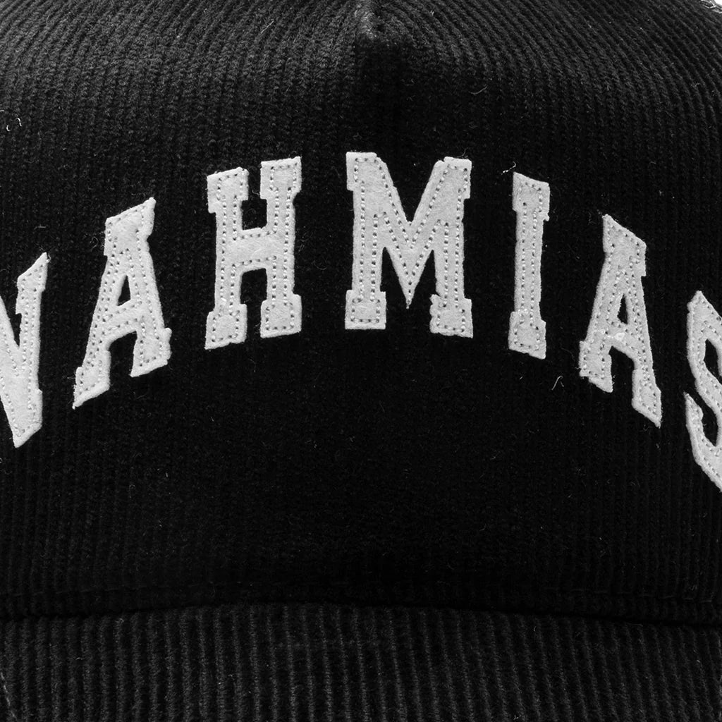Nahmias Varsity Corduroy Trucker Hat Black