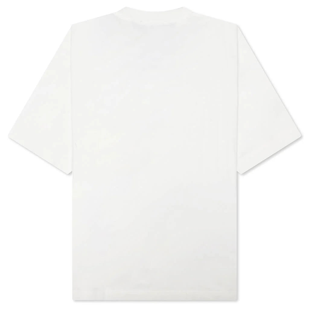 Neck Logo T Shirt Off White Black