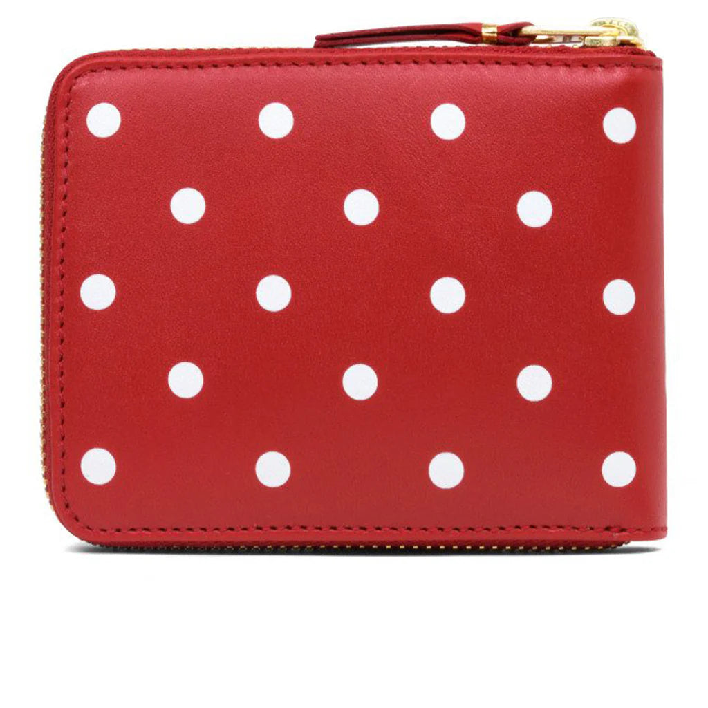 Comme des Garcons Polka Dots Wallet Red