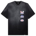 Feature x Represent Multi Logo T Shirt Stained Black