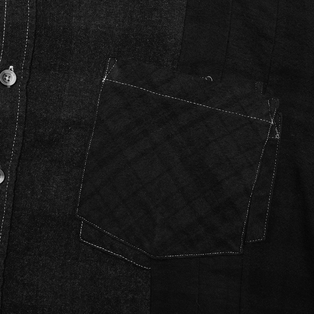 Over Dye 7 Cuts Shirt Black