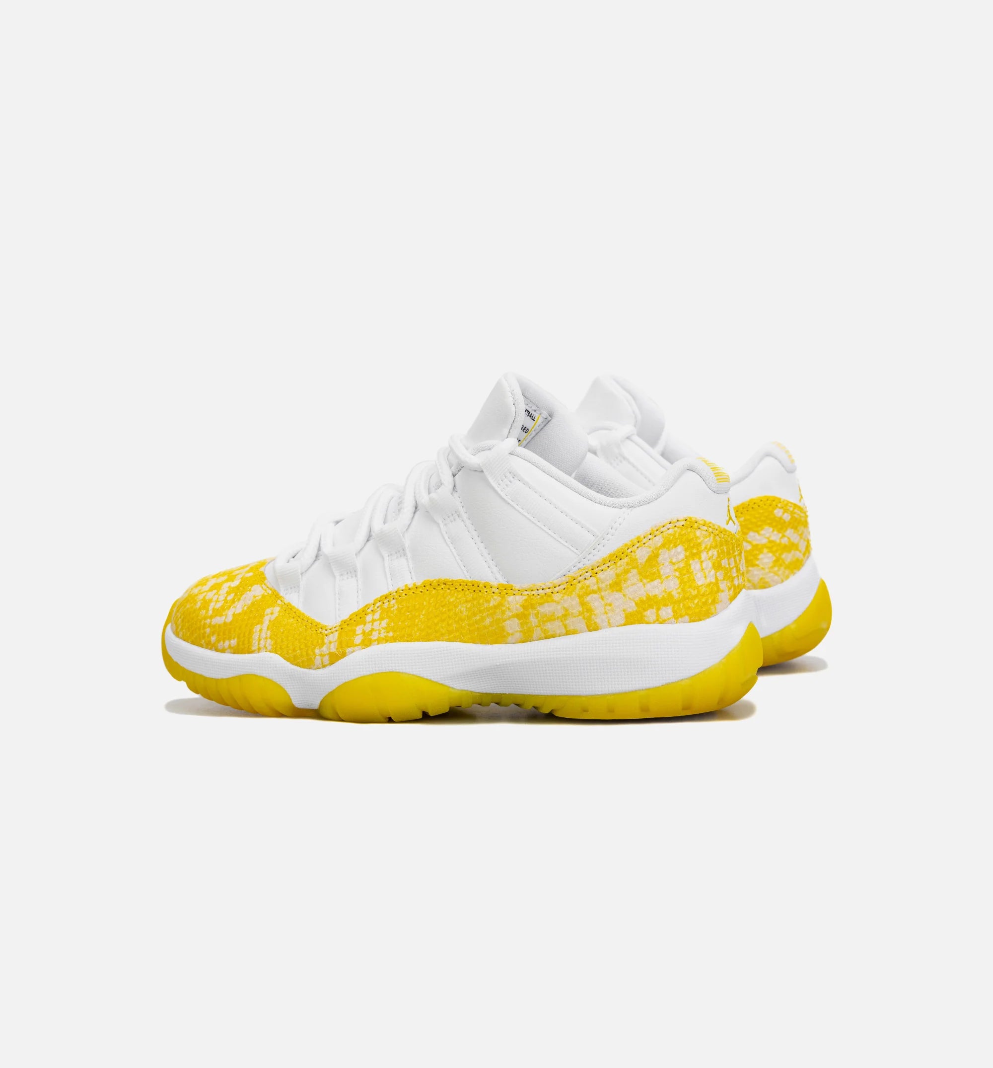 Air Jordan 11 Retro Low Yellow Snakeskin Womens Lifestyle Shoe Yellow White