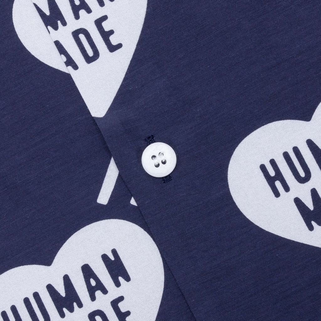 Heart Aloha Shirt Navy