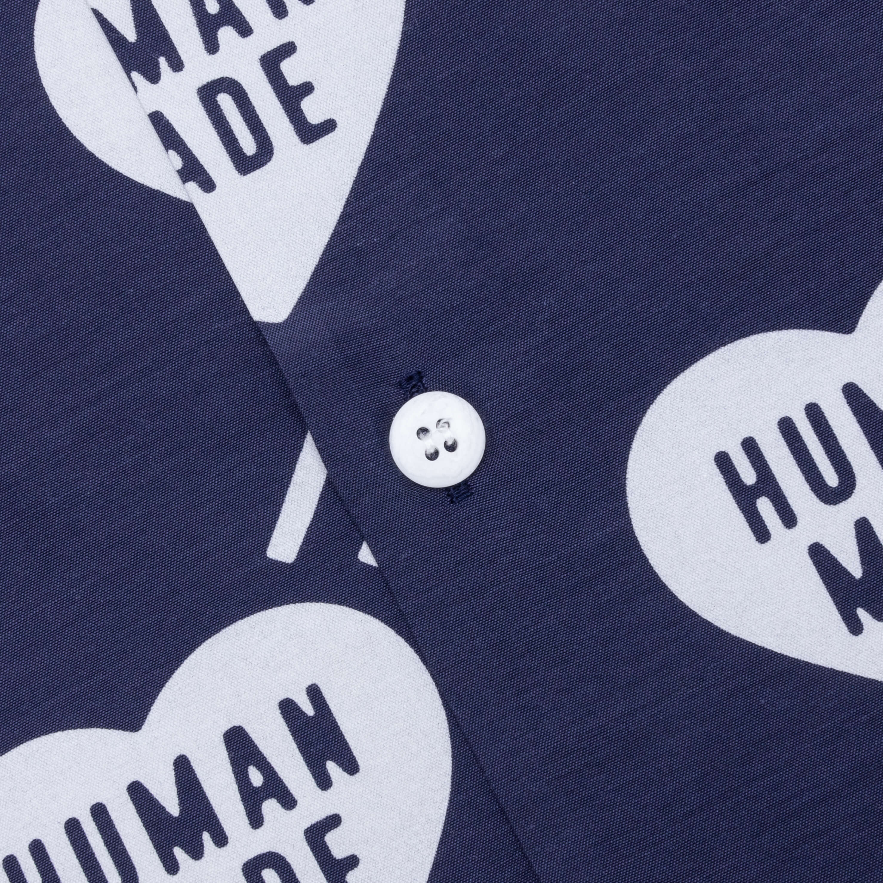 Heart Aloha Shirt Navy