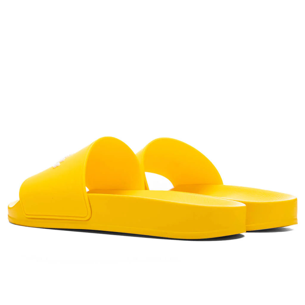 Classic Logo Pool Slider Yellow Fluorescent