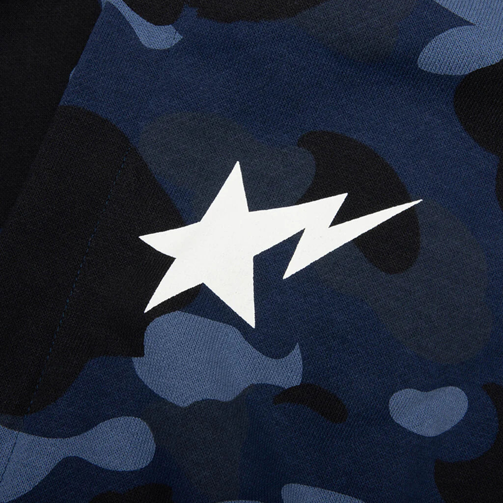 Kids Color Camo Ape Head Relaxed Fit Pullover Hoodie Navy