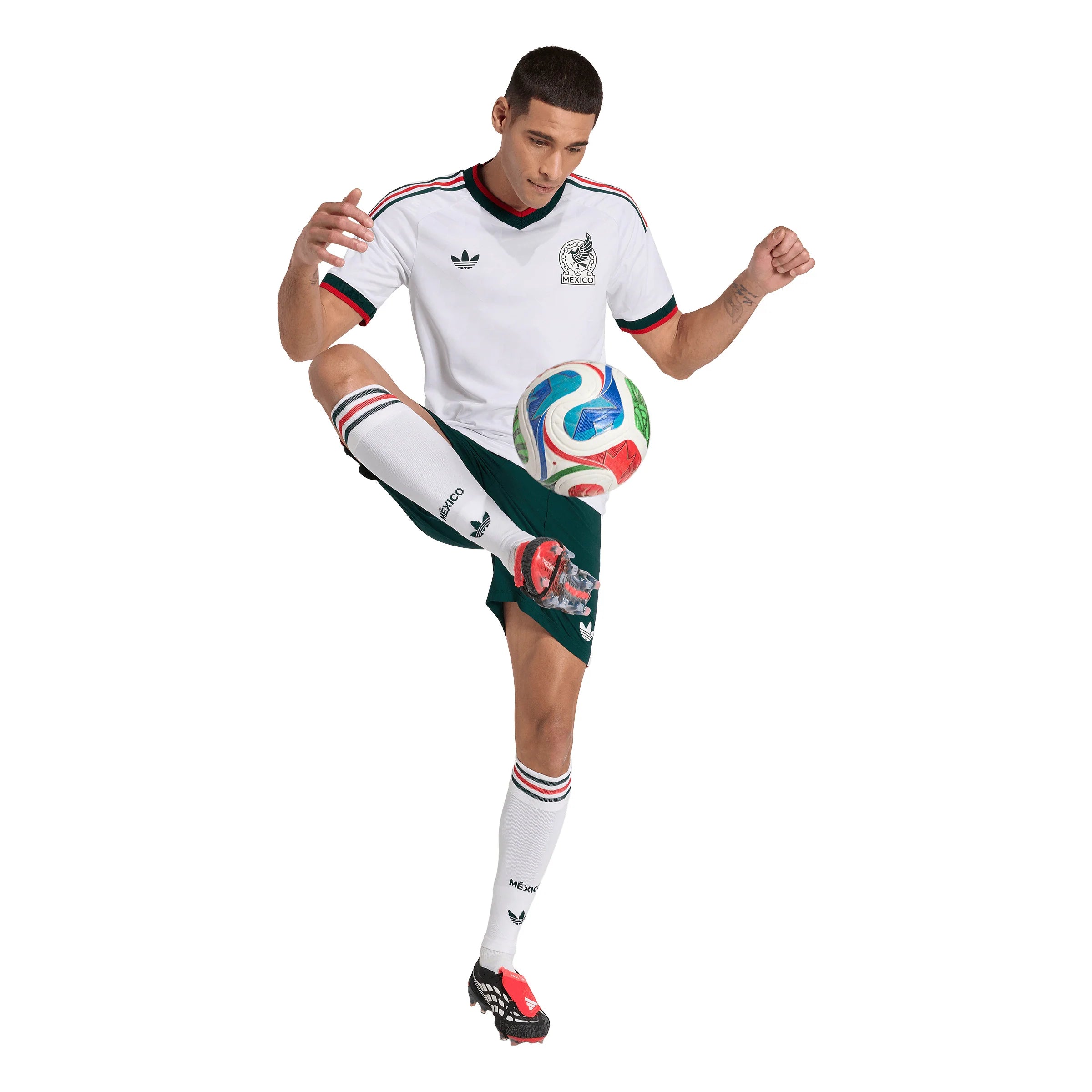 adidas Mexico Away Authentic Mens Soccer Jersey 2026 White