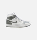 Air Jordan 1 High OG Stealth Mens Lifestyle Shoe White Grey Free Shipping