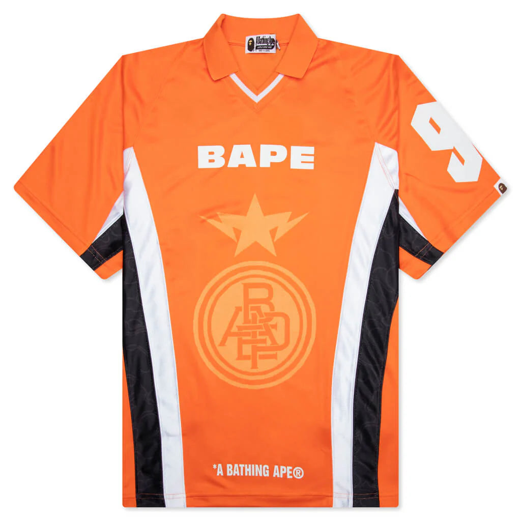 Multi Logo Relaxed Fit Soccer Jersey Orange