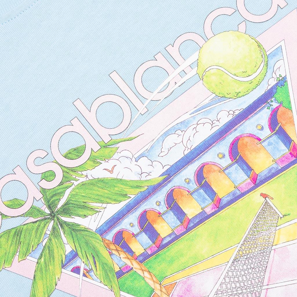 Tennis Club Icon Tee Pale Blue