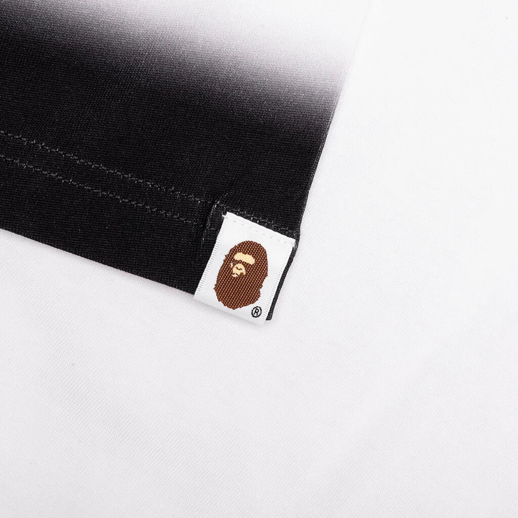 Spray Print Bathing Ape Logo Relaxed Fit Tee Black