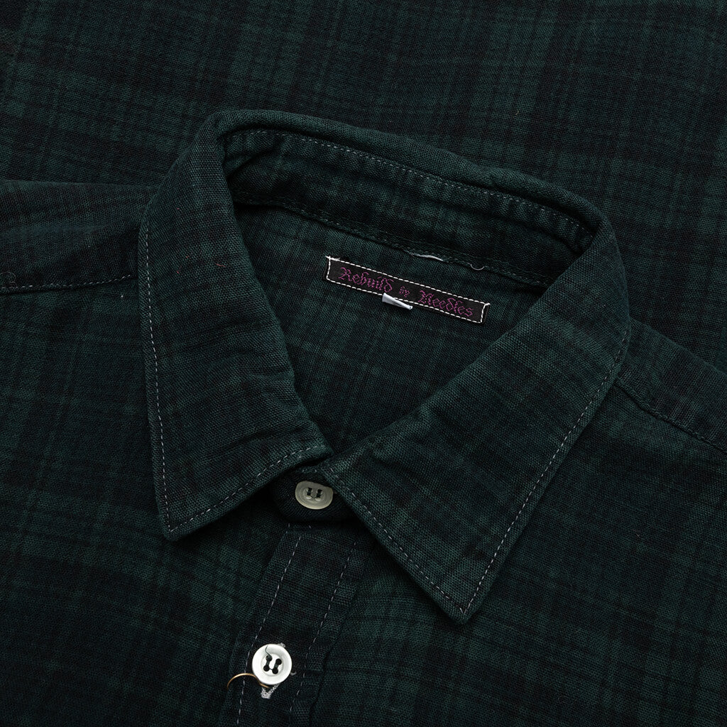 Flannel Shirt 7 Cuts Shirt Over Dye Green