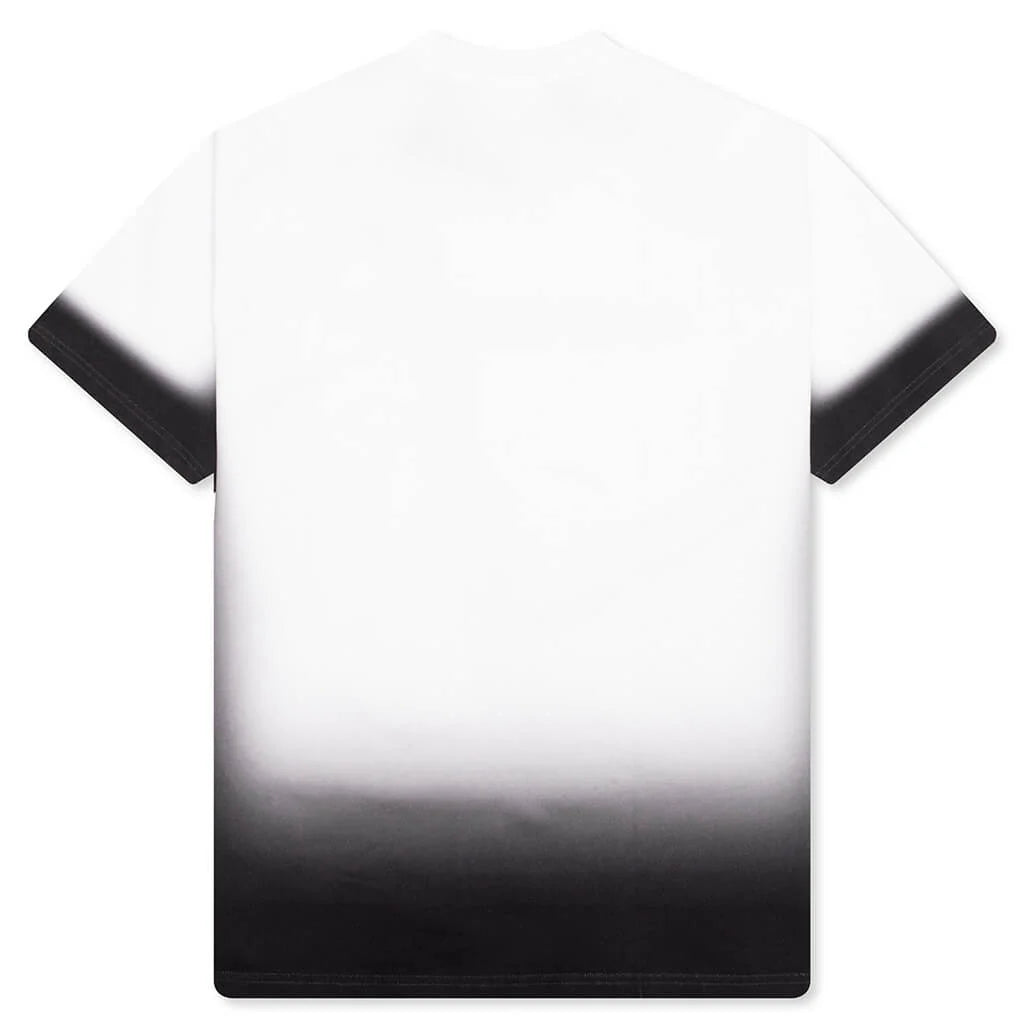 Spray Print Bathing Ape Logo Relaxed Fit Tee Black
